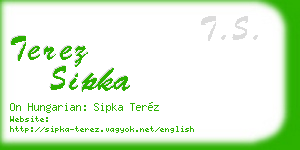 terez sipka business card