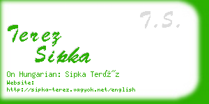 terez sipka business card